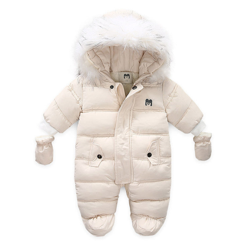 Baby jumpsuit jacket with gloves