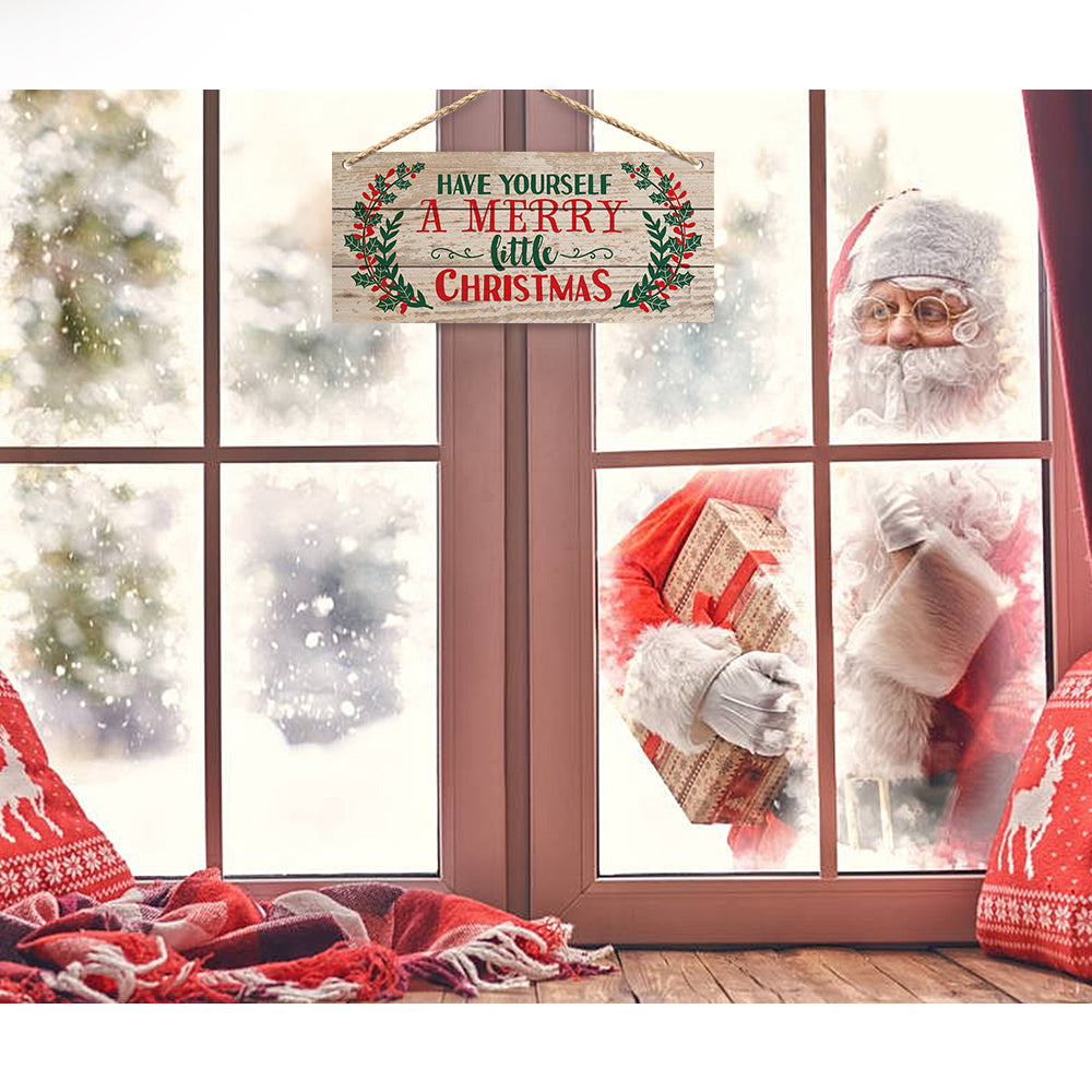 Wooden christmas wall sign