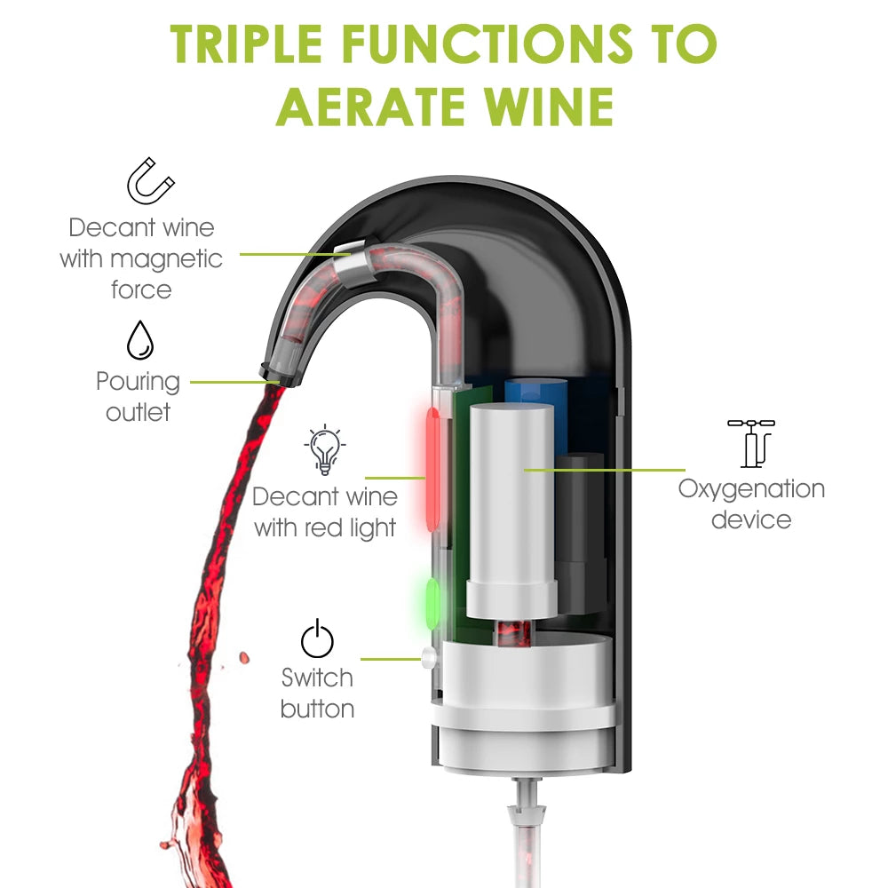 Portable electric wine pourer