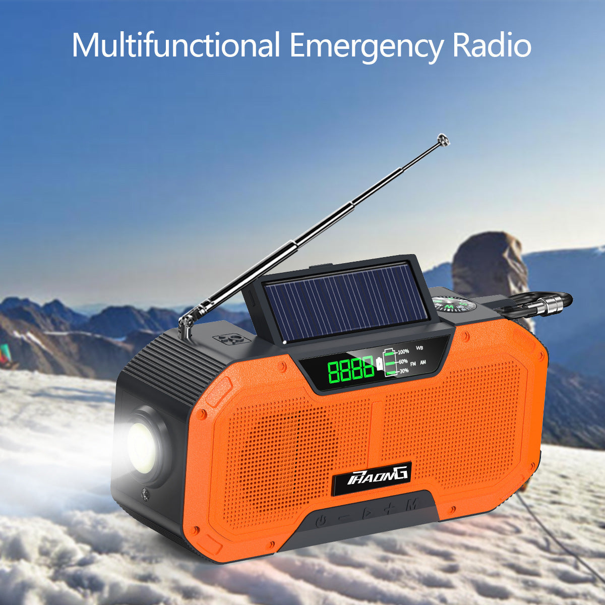 Multifunctional emergency radio