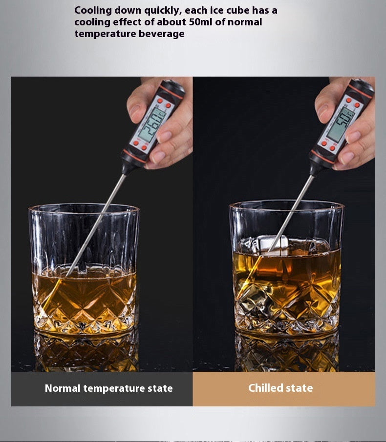 Stainless steel whiskey stones and glasses gift set