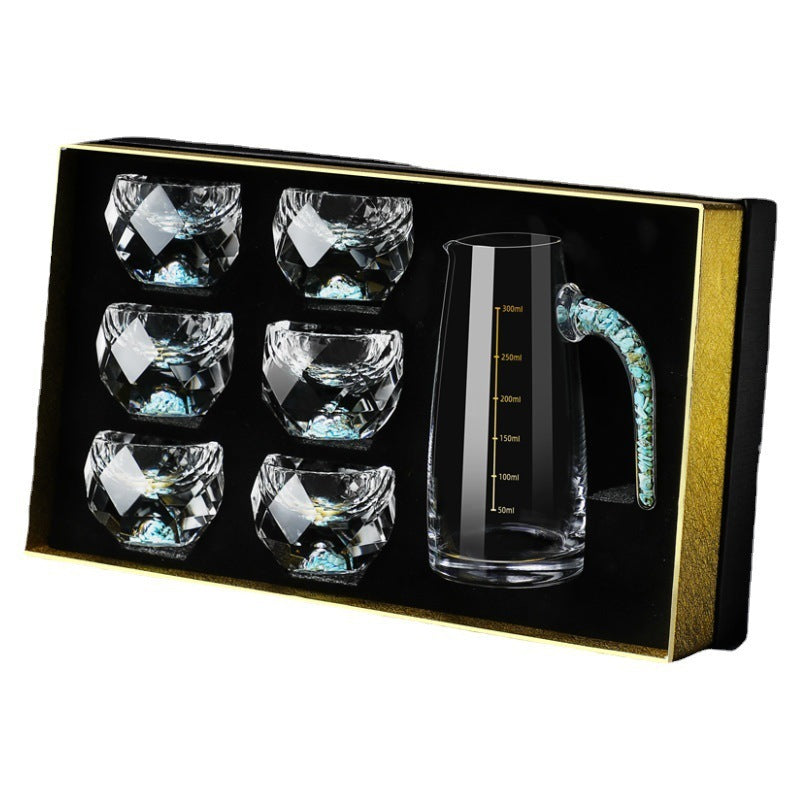 Luxury crystal whiskey decanter with glasses gift set