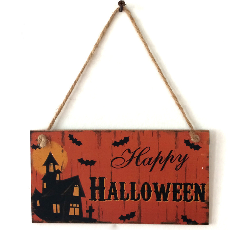 Wooden Halloween hanging boards