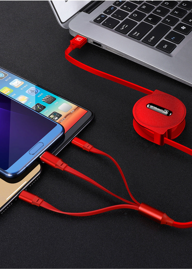 Retractable usb charging cables