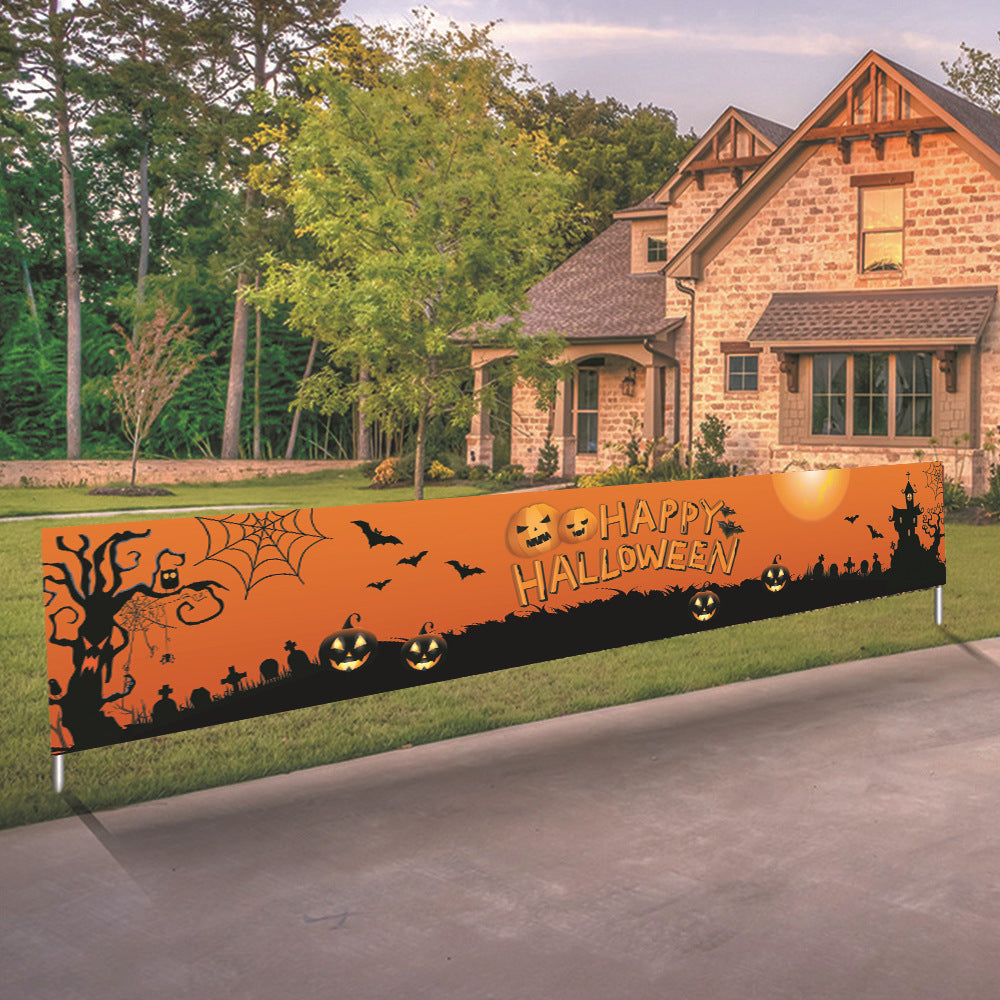 Happy Halloween backyard banner