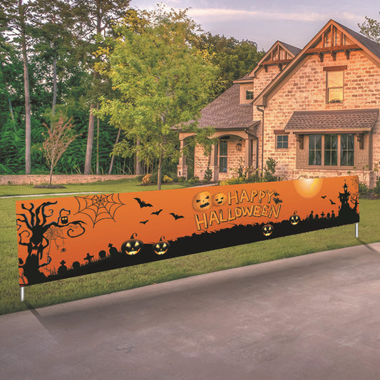 Happy Halloween backyard banner