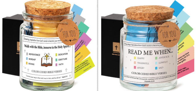 Bible verse jar gift set