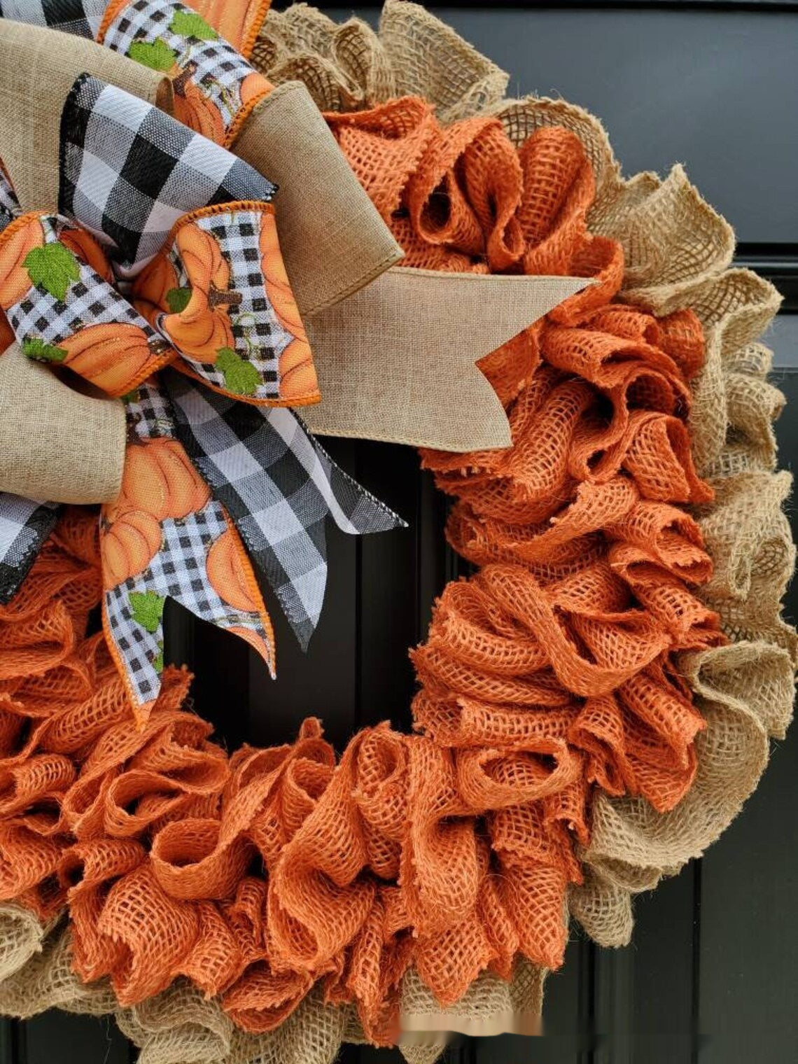 Handcrafted fall wreath