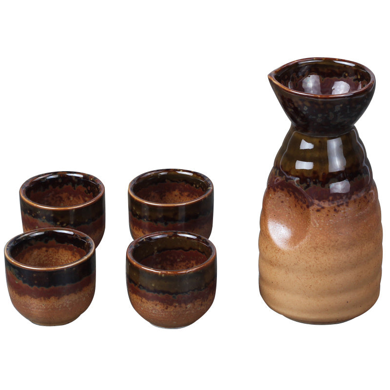 Ceramic wine set cups and pot