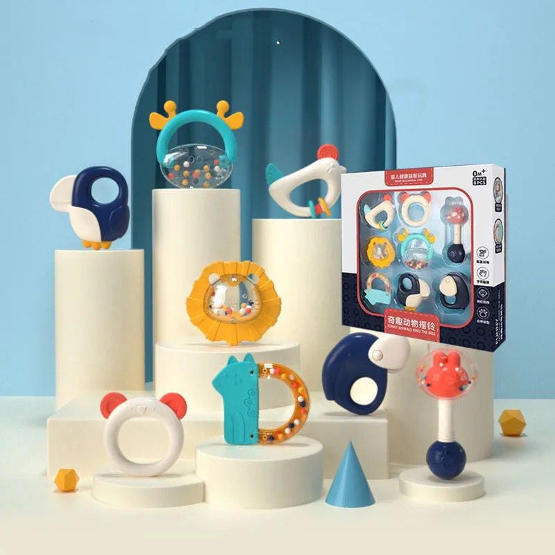 Baby teether rattle set