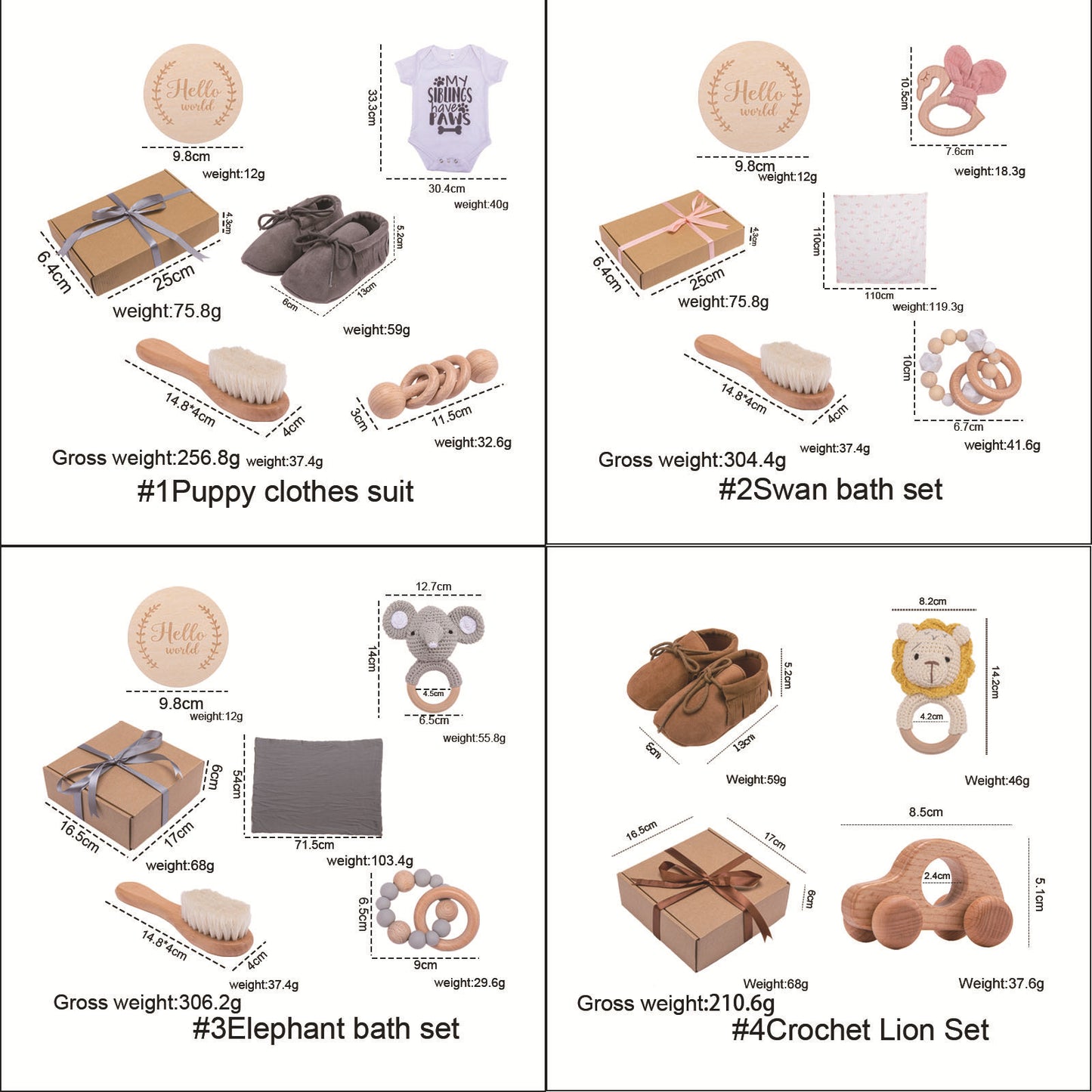 Newborn baby essentials gift set