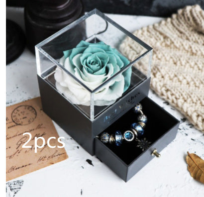 Jewelry box with eternal rose