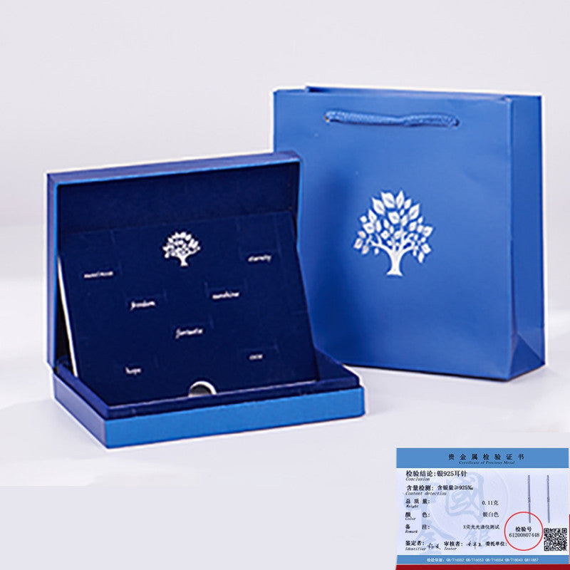 Real silver 925 earring gift box set