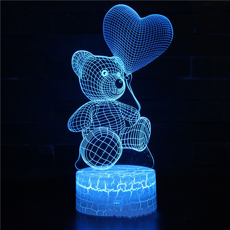 3D night light love