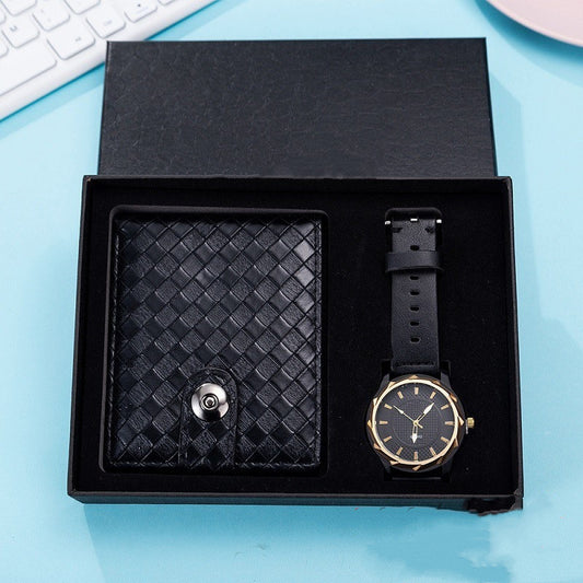 Classic watch and wallet set