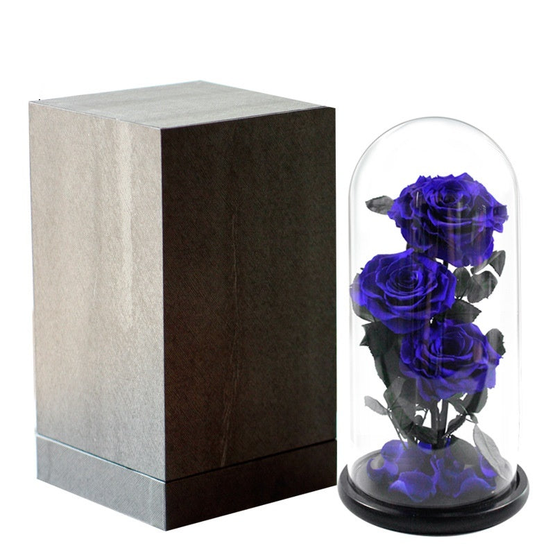 Roses in glass dome