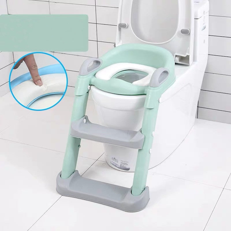 Toilet seat with stairs for children