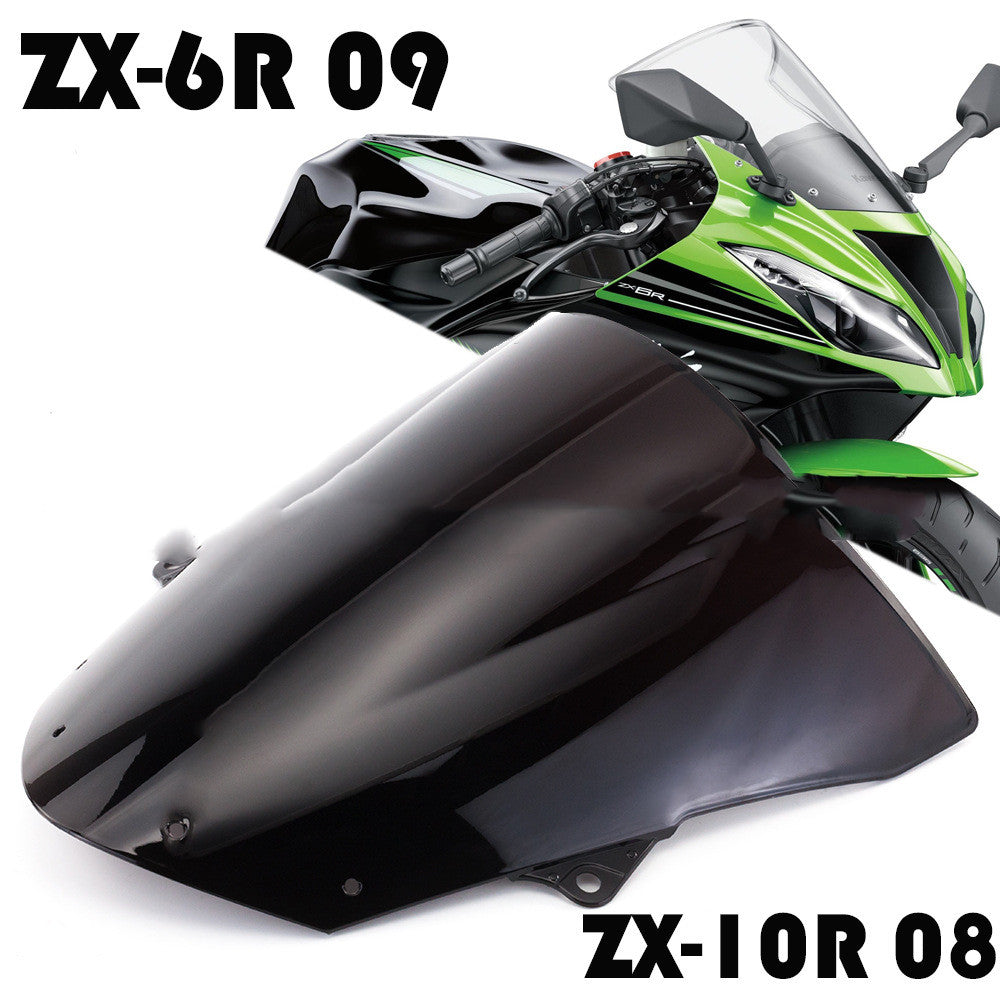 Front windshield for motorcycles