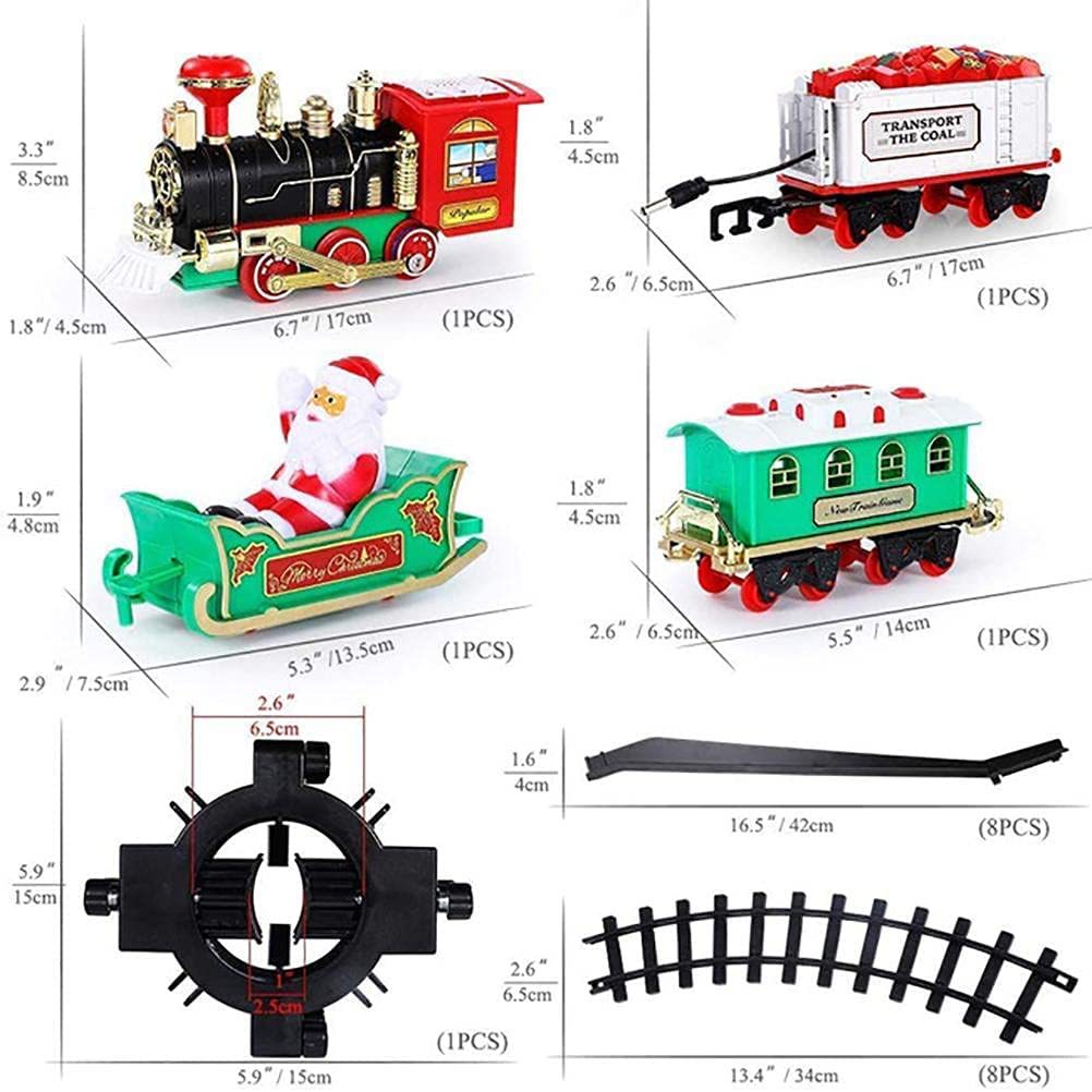 Electric Christmas train with lights
