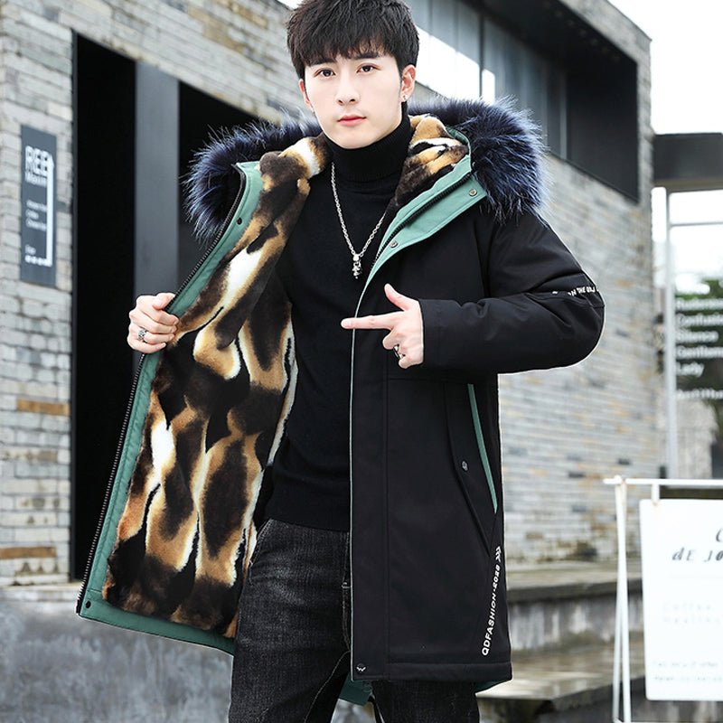 Fashion Simple Plus Velvet Thick Men's Jacket