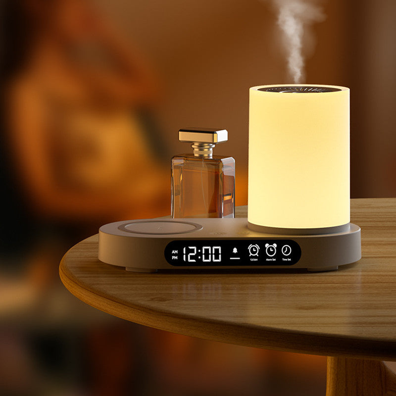 Desk lamp with aroma diffuserand speaker