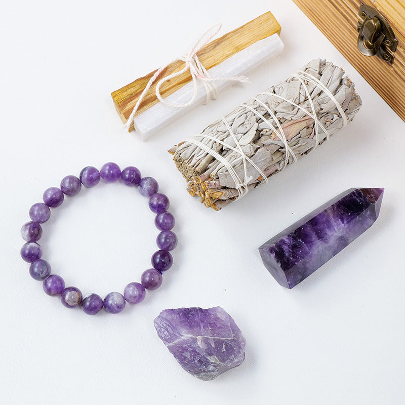 Mineral crystal set with gift box