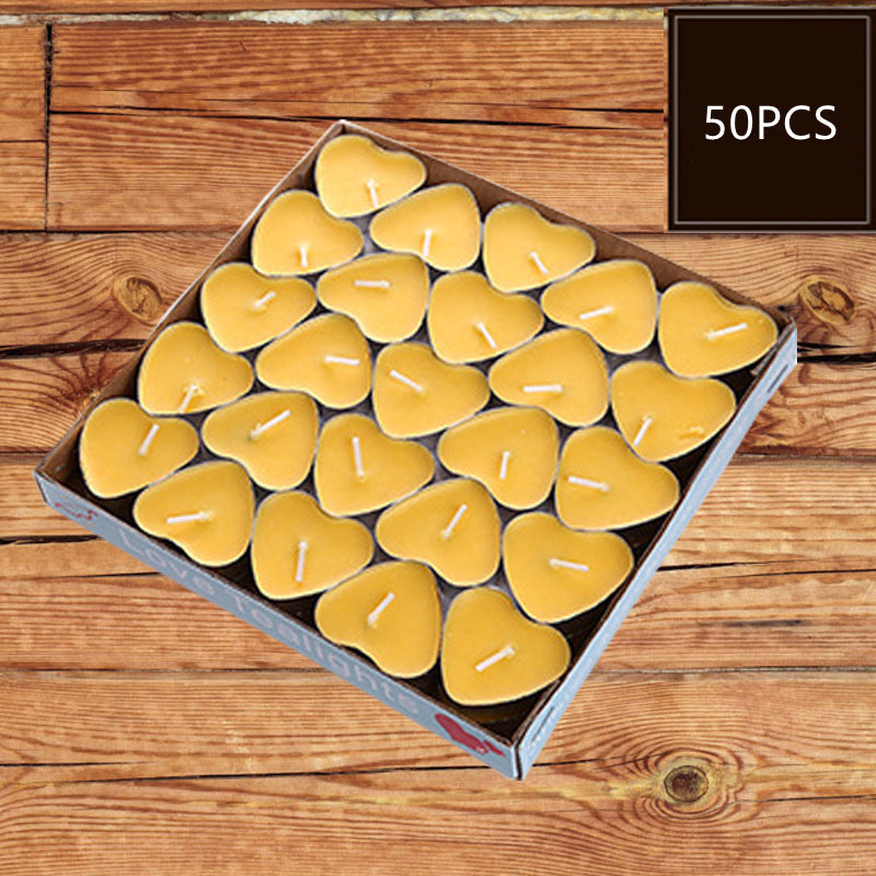 Colorful candles heart shaped