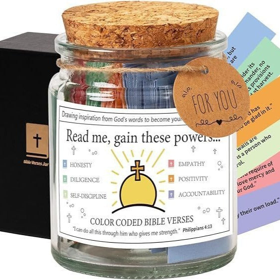 Bible verse jar gift set