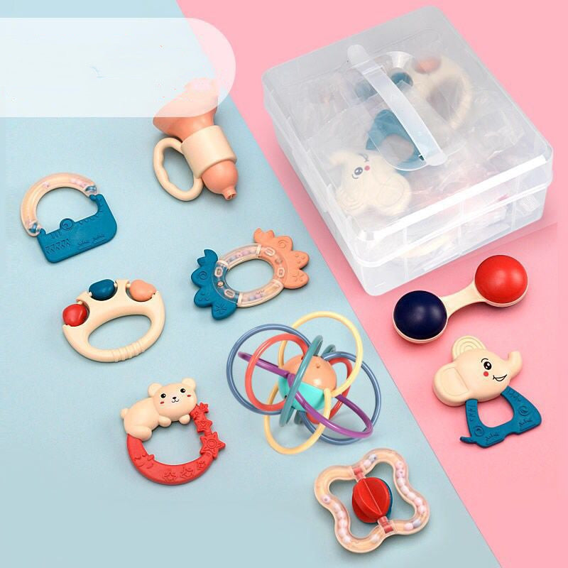 Baby teether rattle set