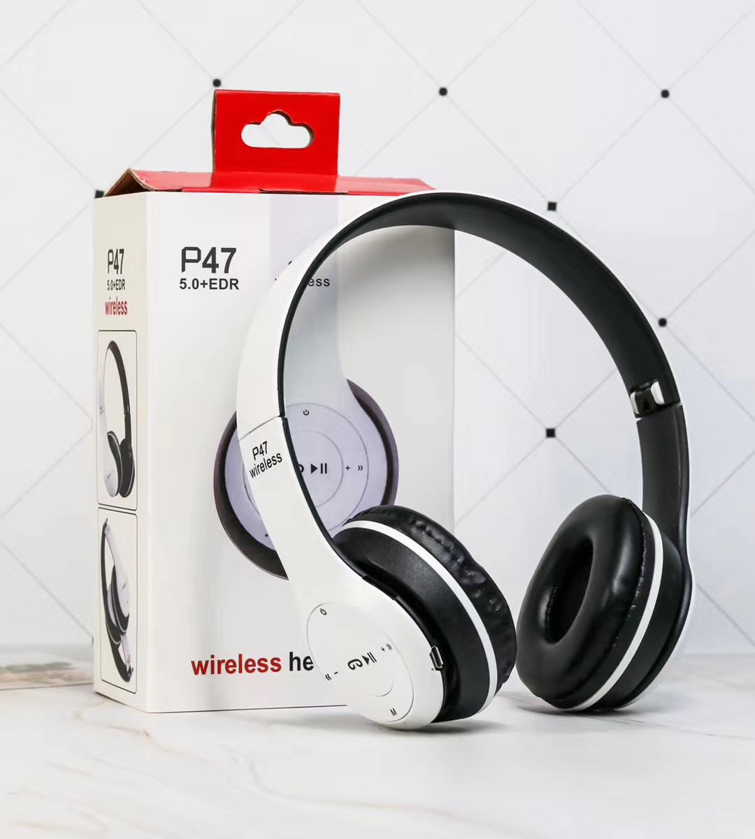 Foldable bluetooth headphones deep bass