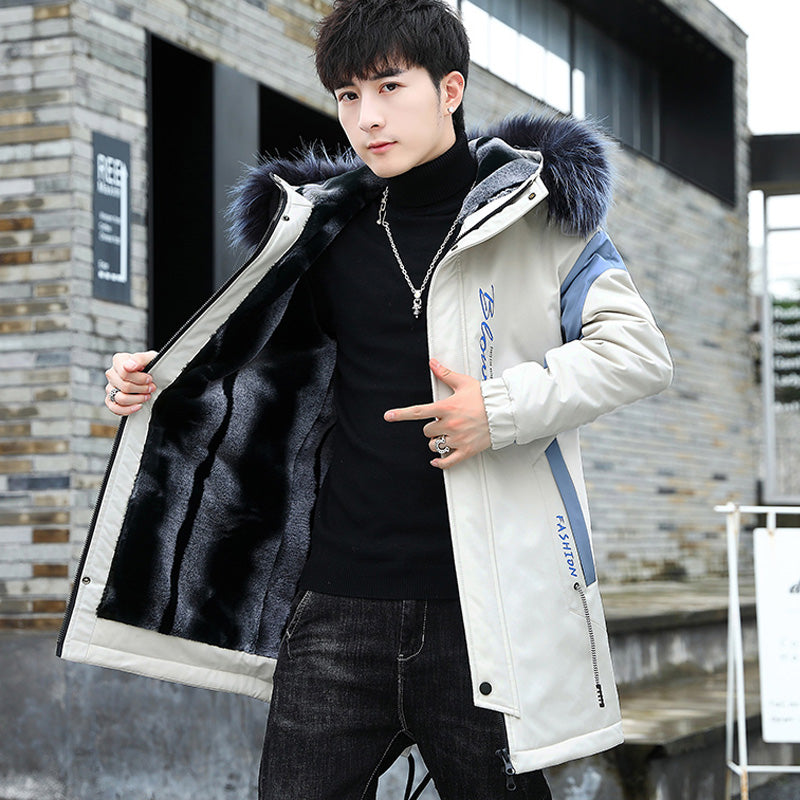 Fashion Simple Plus Velvet Thick Men's Jacket