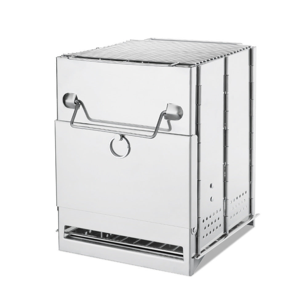 Camping folding wood stove