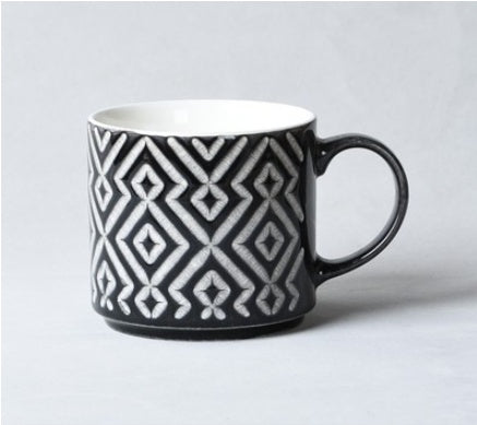 Vintage breakfast ceramic mug