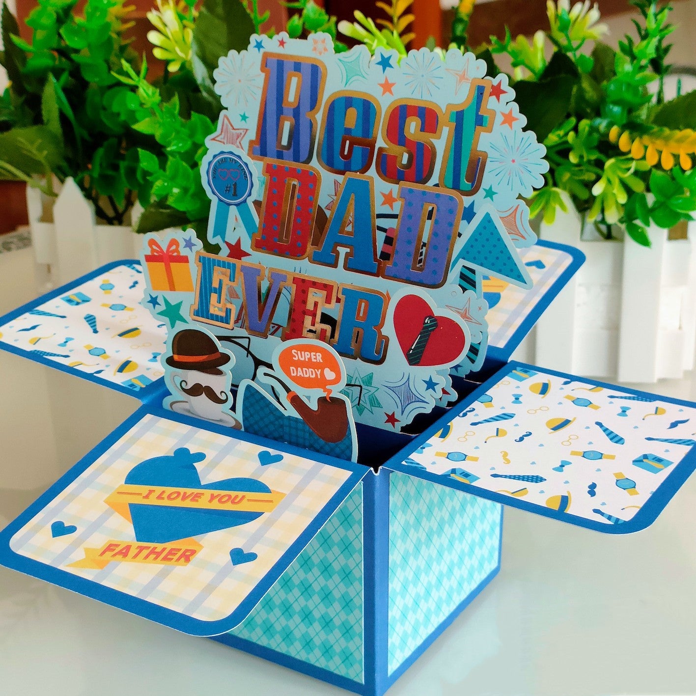Father's day 3D pop up greeting card