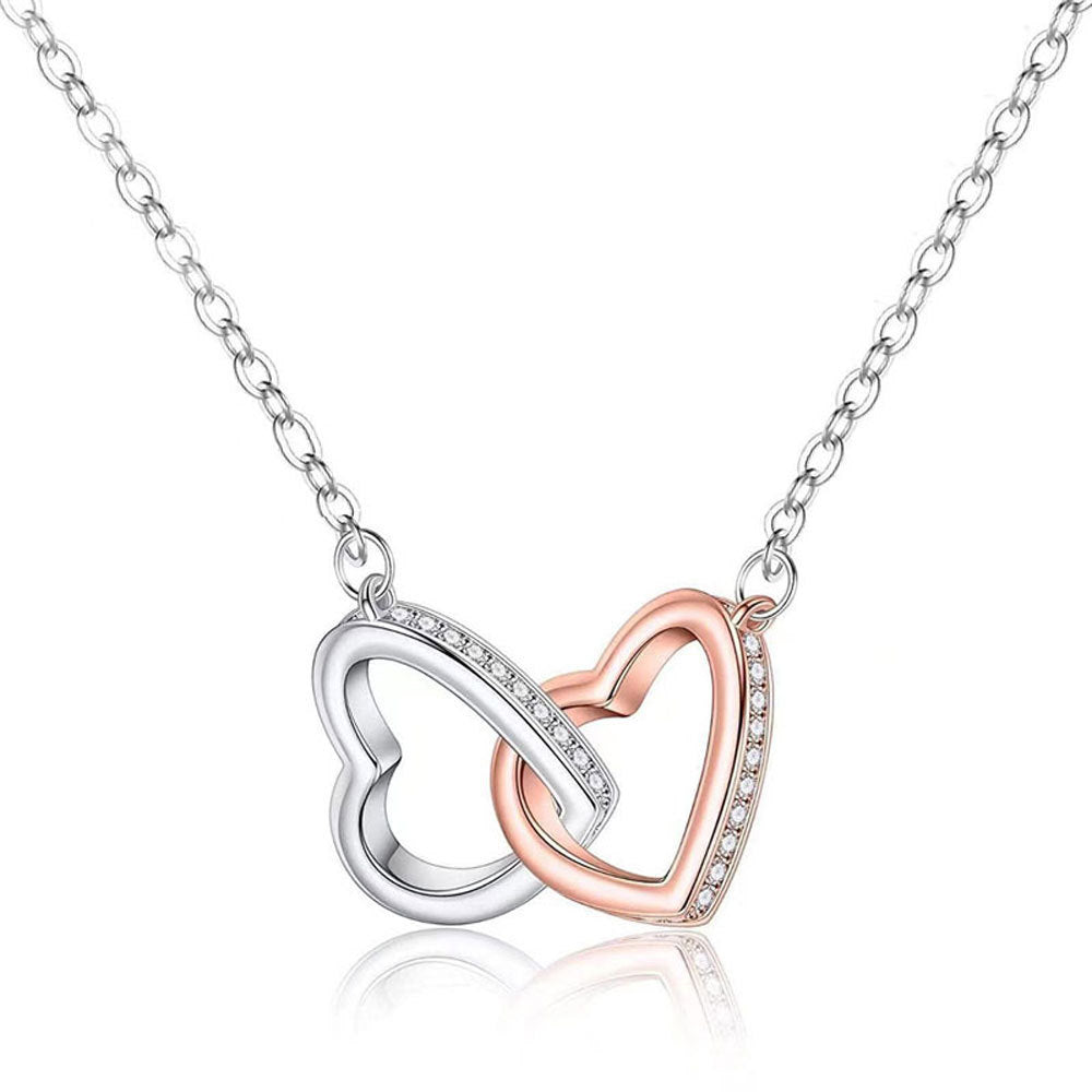 Mother heart necklace gift box with led