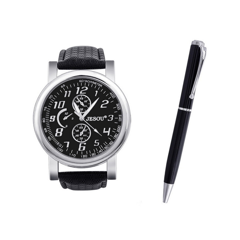 Stylish watch and pen gift set