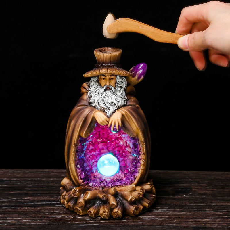 Handmade wizard with insence burner