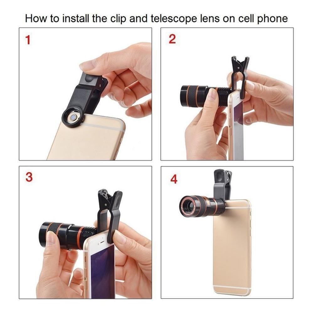 Telescope camera lens for cell phone