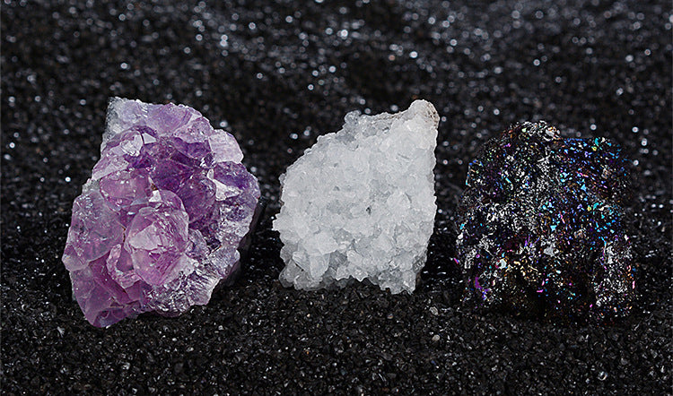Crystal mineral rock collection set