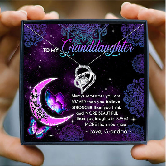 Heart message necklace gift box