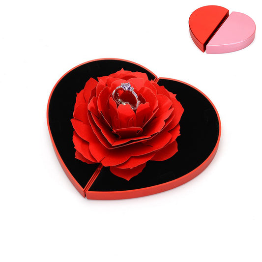 Love box heart shaped with rose