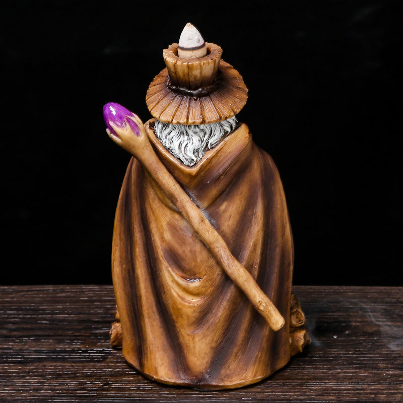 Handmade wizard with insence burner