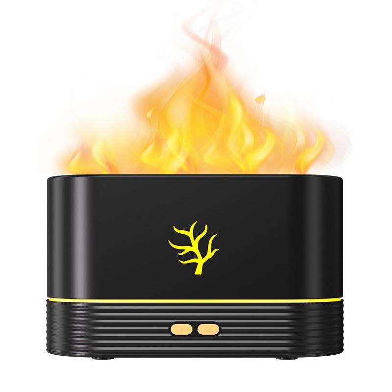 Air humidifier with flame aroma