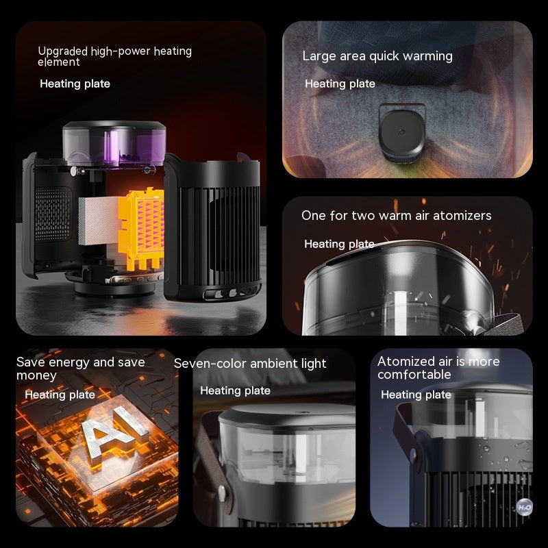 Portable heater and humidifier