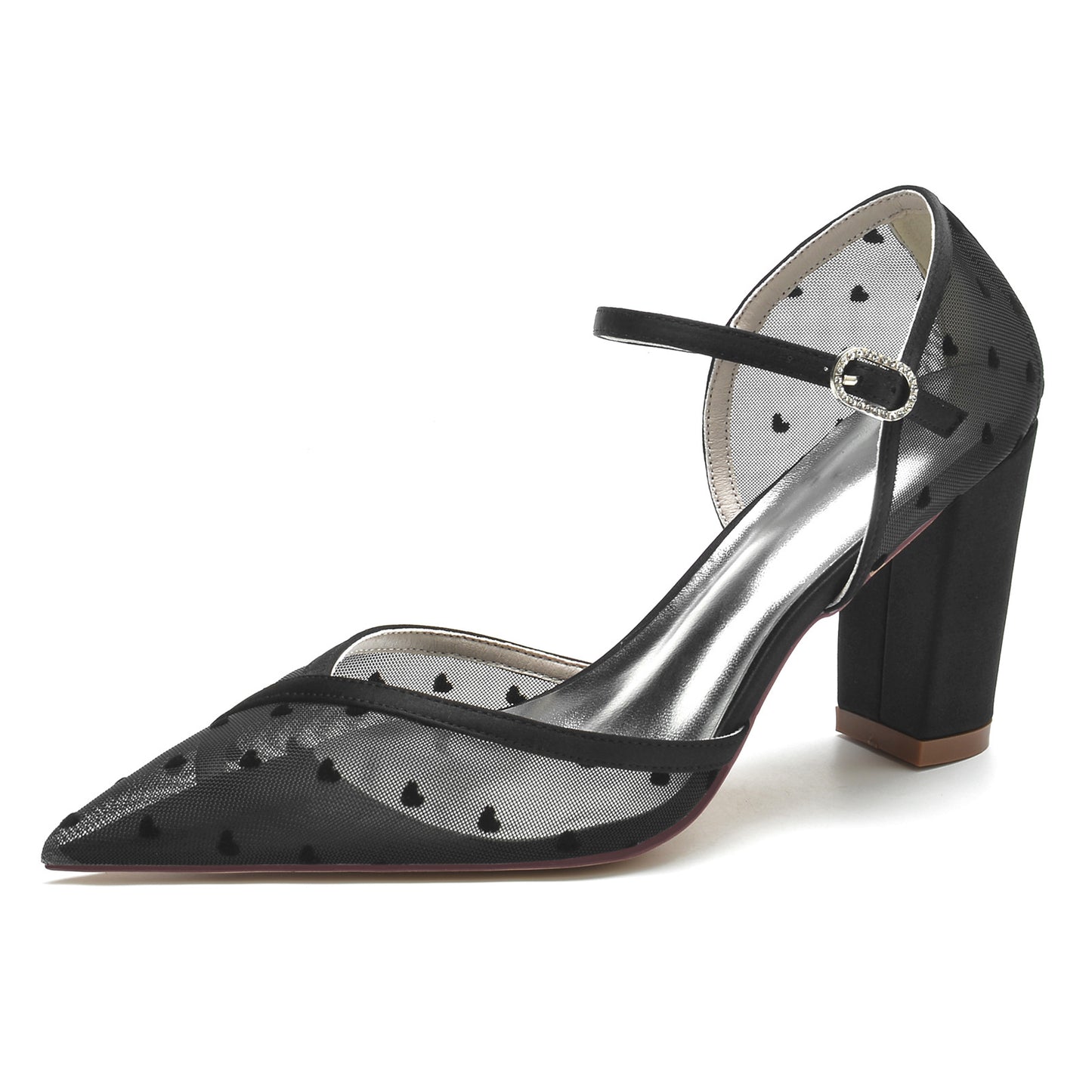 Bride transparent chunky heels