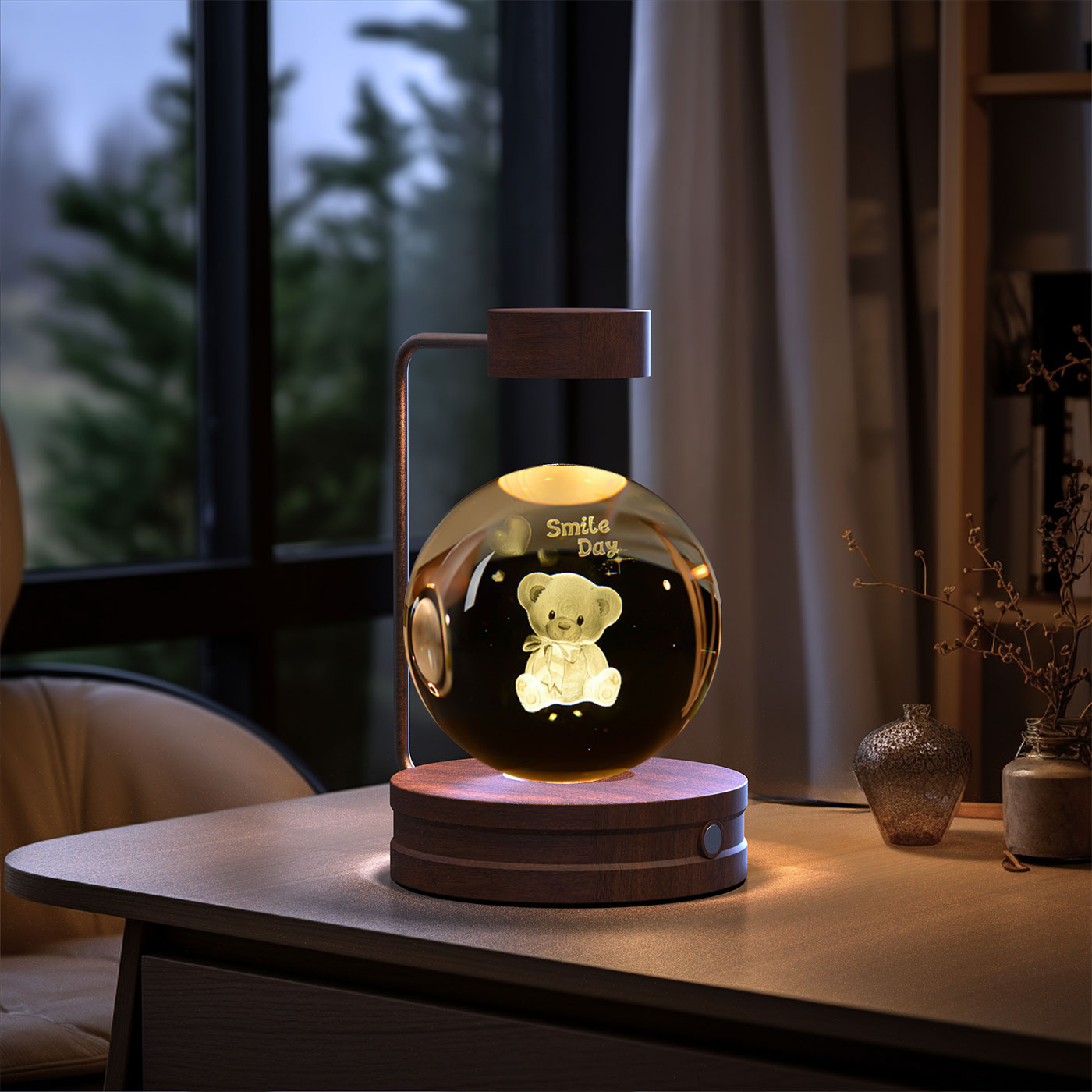 Night lamp crystal ball