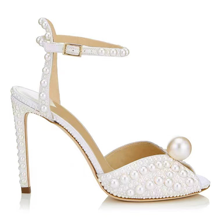 Pearl sandals for wedding