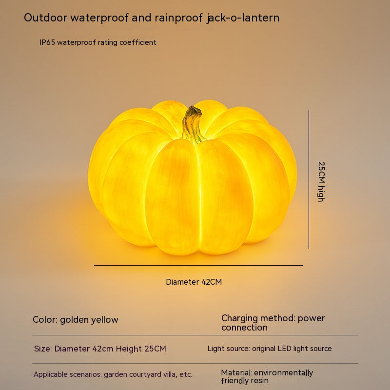 Outdoor solar pumpkin lights