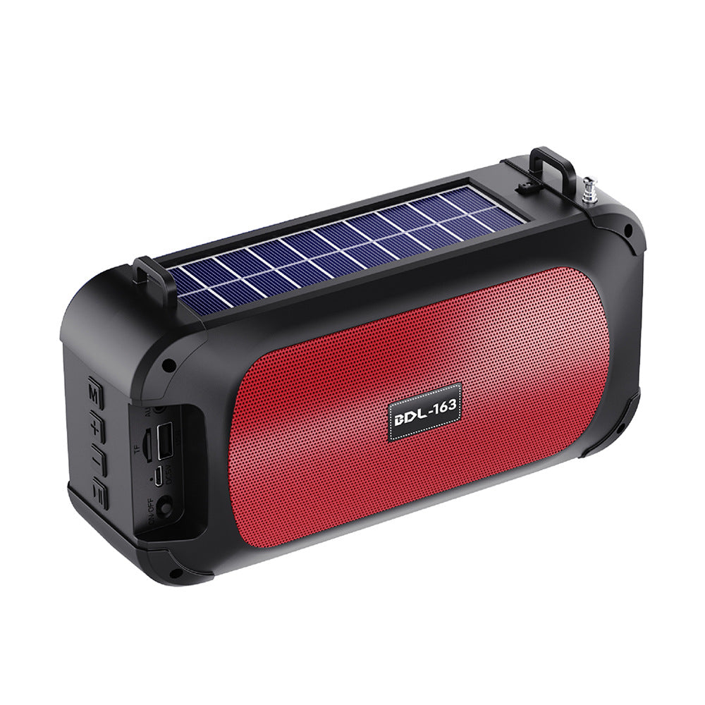 Bluetooth speaker with flashlight and solar