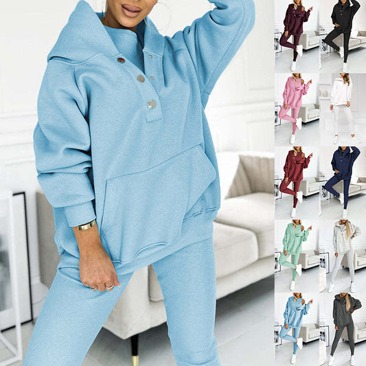 Women sports suit with hoodie